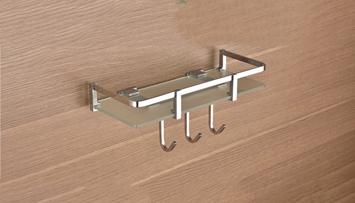 Glass Hook Shelf - Glass Thickness 6mm